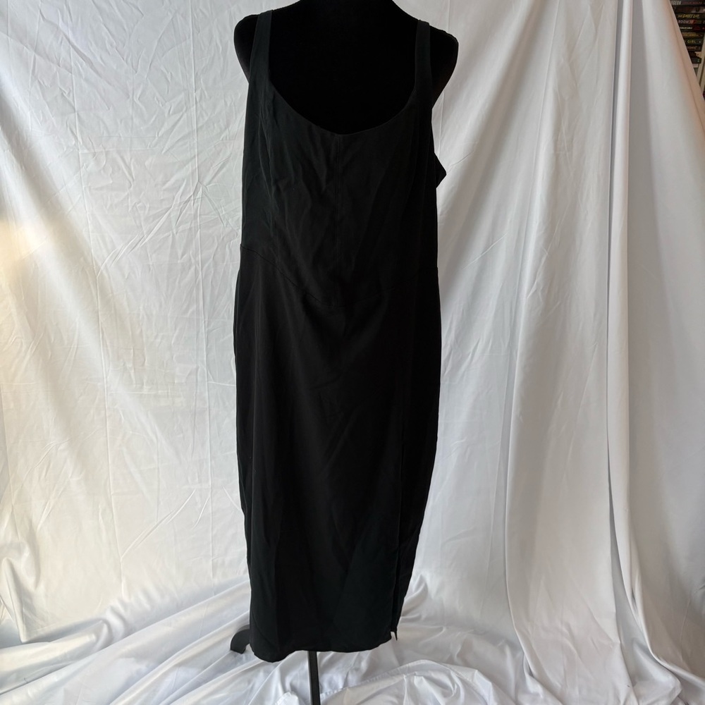 Abercrombie & Fitch Black Midi Dress Small Side Slit Sz XL NWT